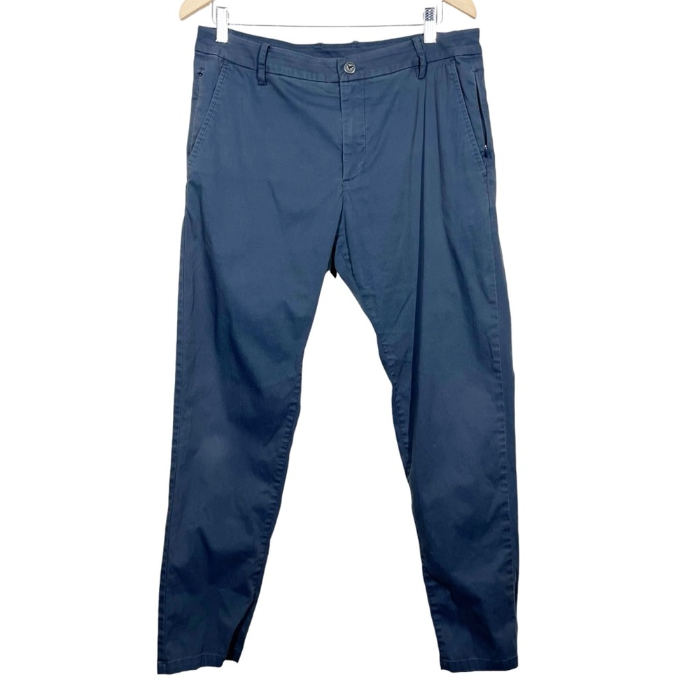 Birddogs Mens Kevin Buffets Navy Stretch Khakis Pants 34x32 Performance Chino